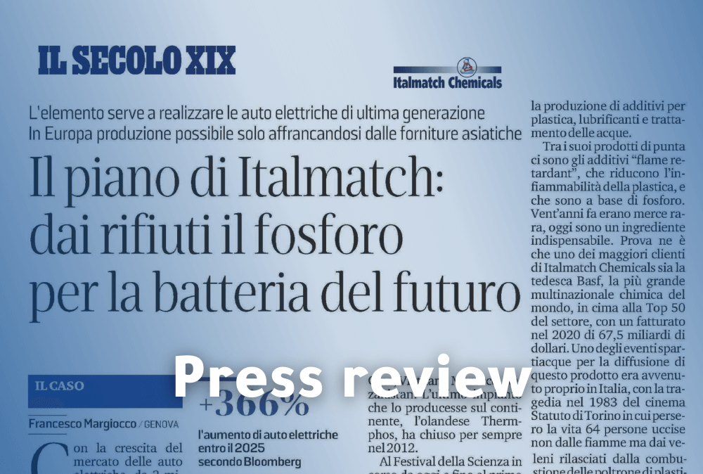 Il Secolo XIX: Recovery of Phosphorus - Maurizio Turci interview