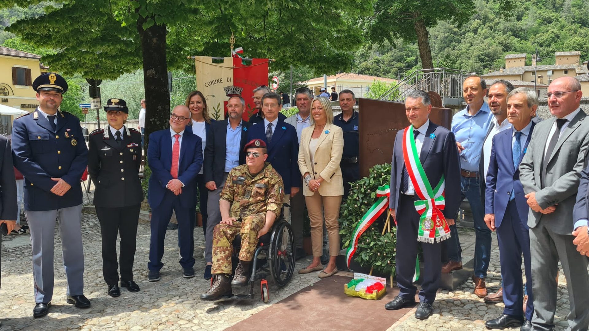 Italmatch finances Unknown Soldier monument in Scheggino, Umbria, a city near Spoleto